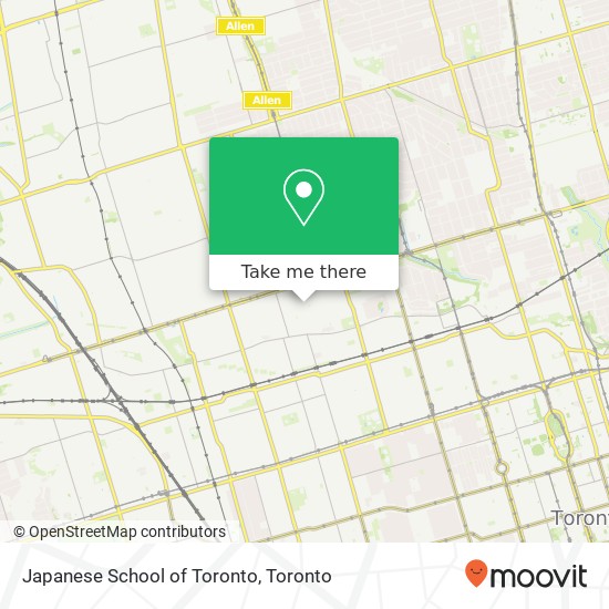 Japanese School of Toronto map