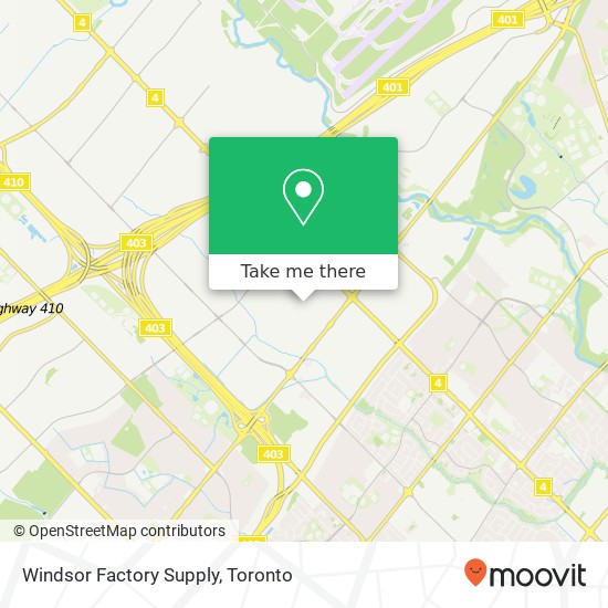 Windsor Factory Supply map