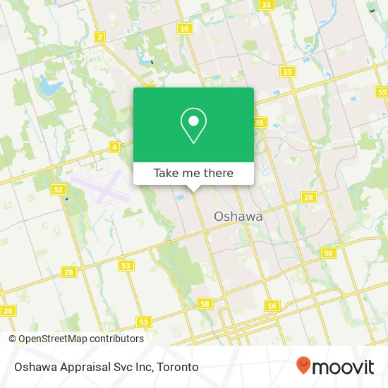 Oshawa Appraisal Svc Inc map