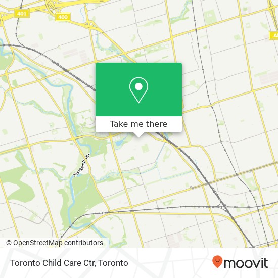 Toronto Child Care Ctr map