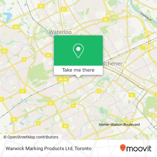 Warwick Marking Products Ltd map