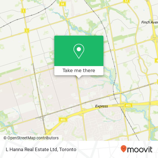 L Hanna Real Estate Ltd map