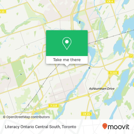 Literacy Ontario Central South map