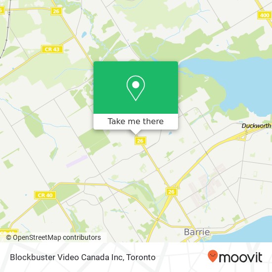 Blockbuster Video Canada Inc map