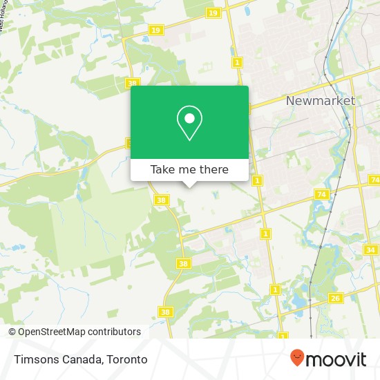 Timsons Canada map