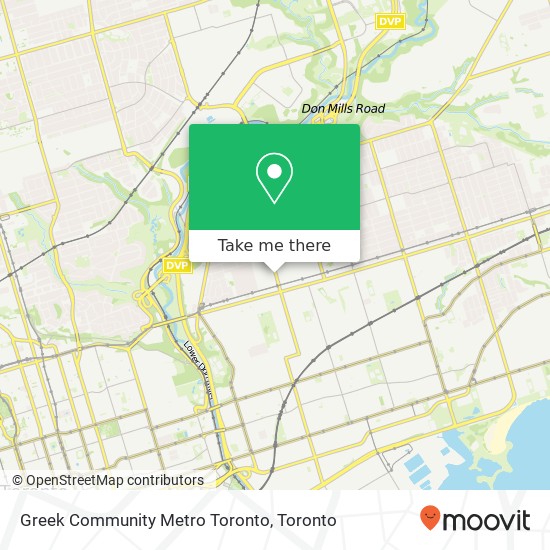 Greek Community Metro Toronto map
