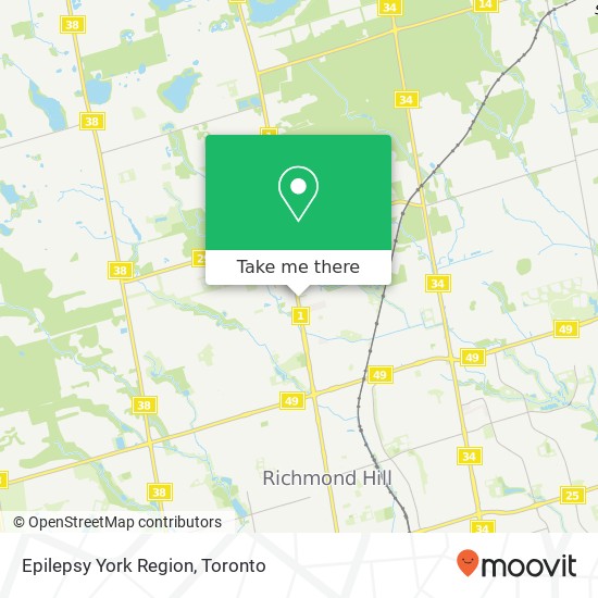 Epilepsy York Region map