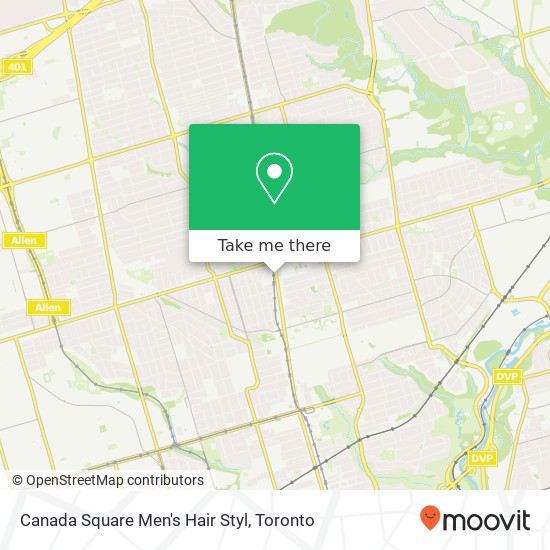 Canada Square Men's Hair Styl map