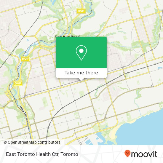 East Toronto Health Ctr map