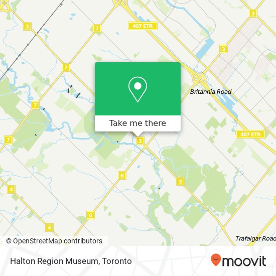 Halton Region Museum map