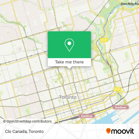 Clo Canada map