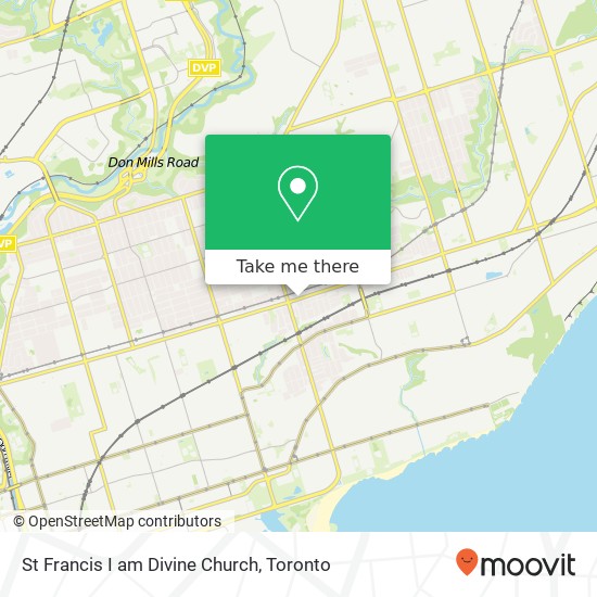 St Francis I am Divine Church map