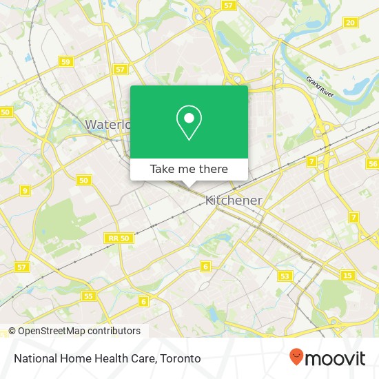 National Home Health Care map