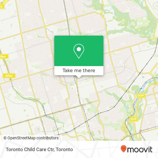 Toronto Child Care Ctr map