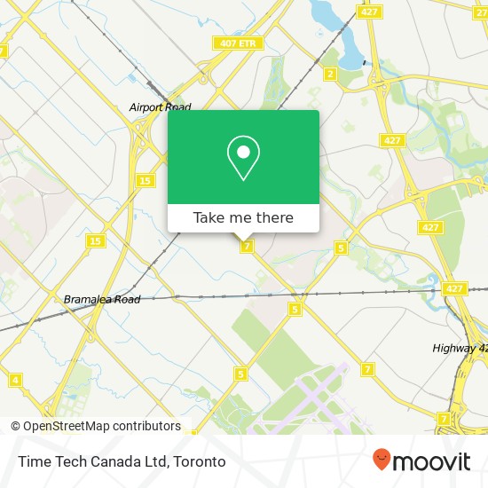 Time Tech Canada Ltd map