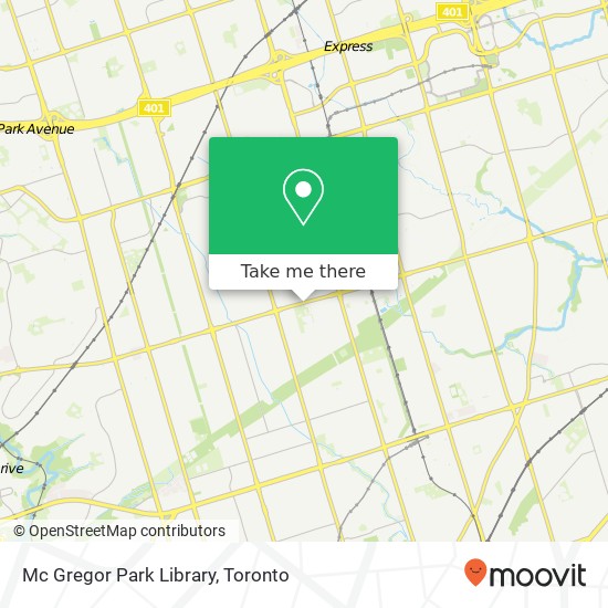 Mc Gregor Park Library map