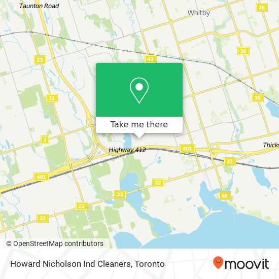 Howard Nicholson Ind Cleaners map