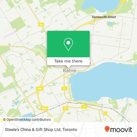Steele's China & Gift Shop Ltd map