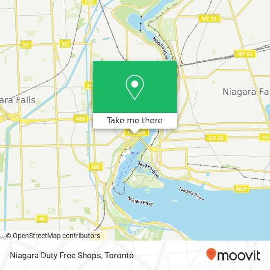 Niagara Duty Free Shops map
