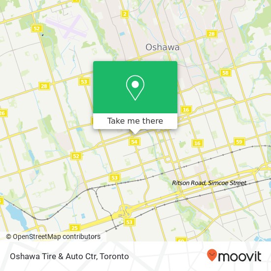 Oshawa Tire & Auto Ctr map