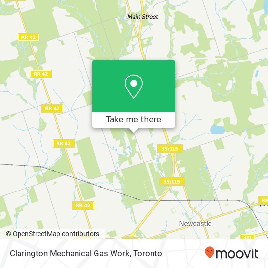 Clarington Mechanical Gas Work map