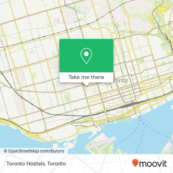 Toronto Hostels map