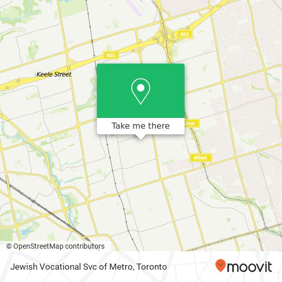 Jewish Vocational Svc of Metro map