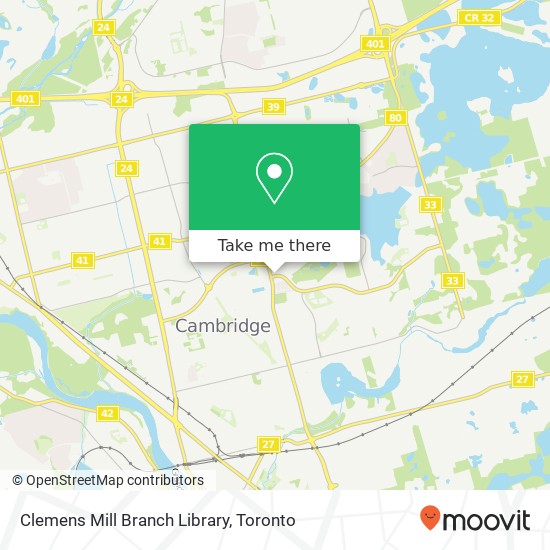 Clemens Mill Branch Library map