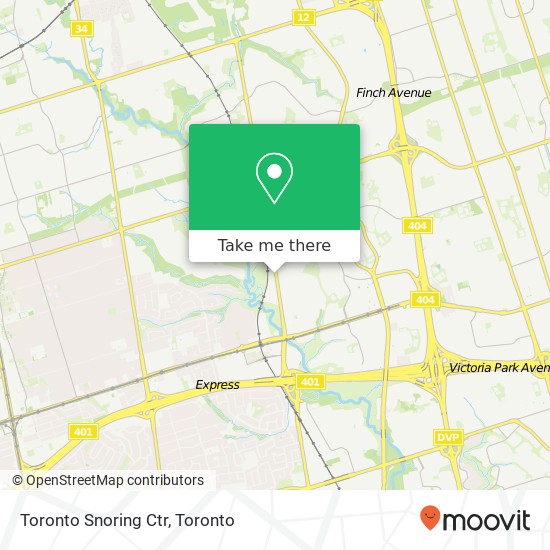 Toronto Snoring Ctr map