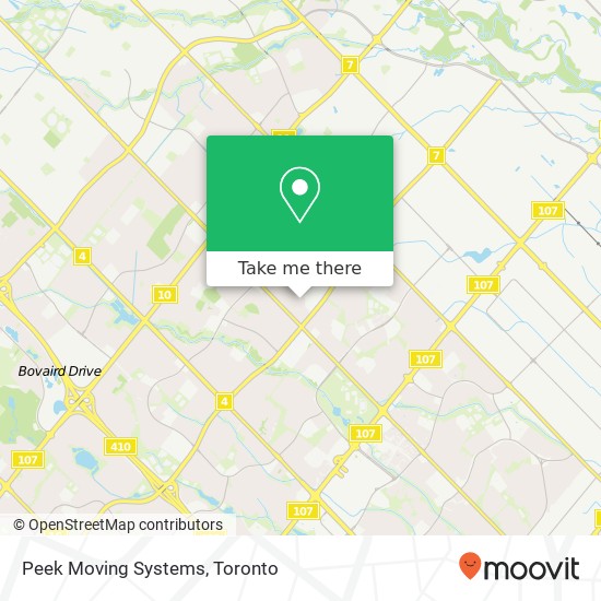 Peek Moving Systems map
