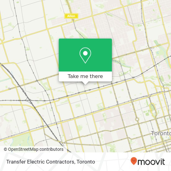 Transfer Electric Contractors map