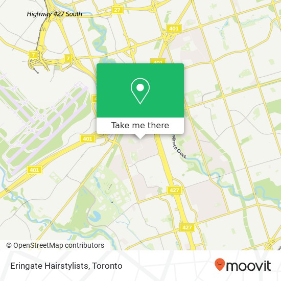 Eringate Hairstylists map