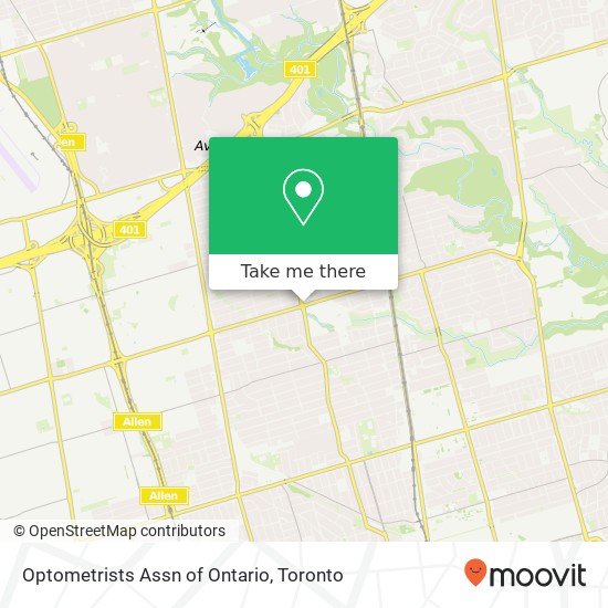 Optometrists Assn of Ontario map