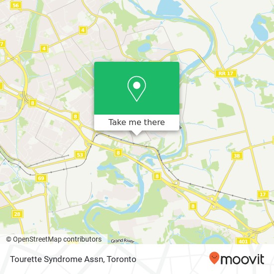 Tourette Syndrome Assn map