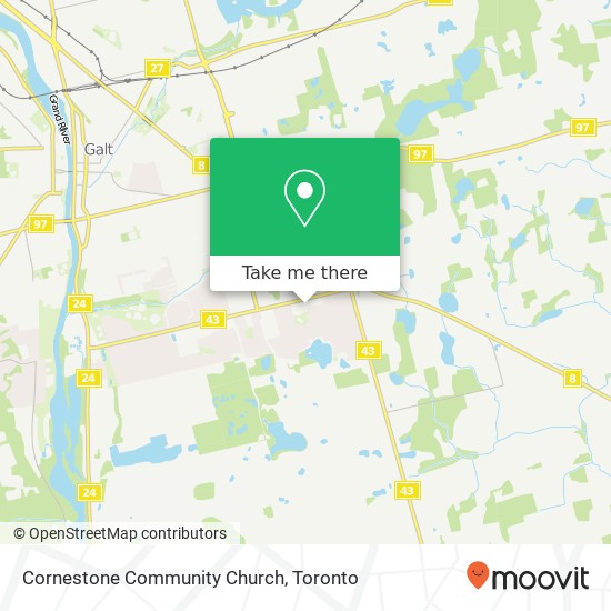 Cornestone Community Church map