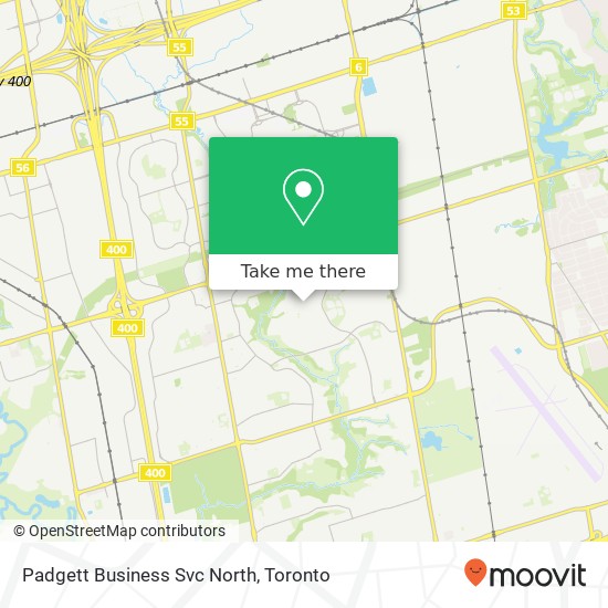 Padgett Business Svc North map