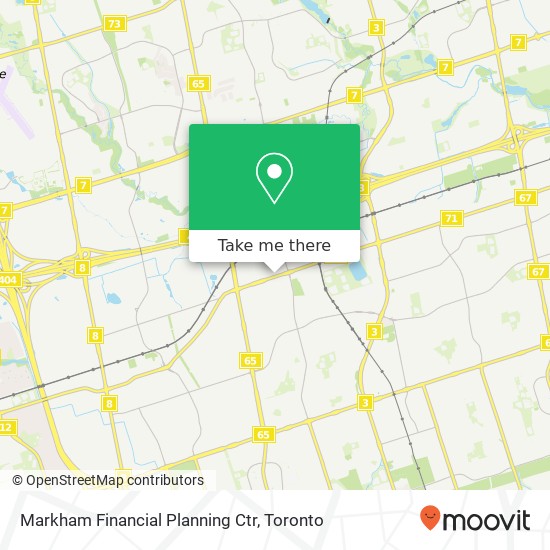 Markham Financial Planning Ctr map