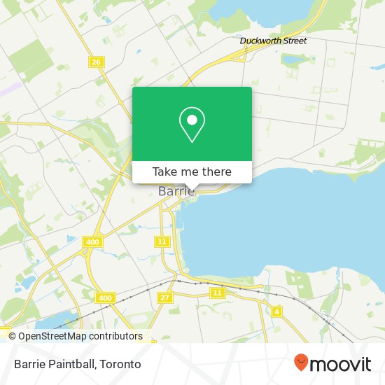 Barrie Paintball map