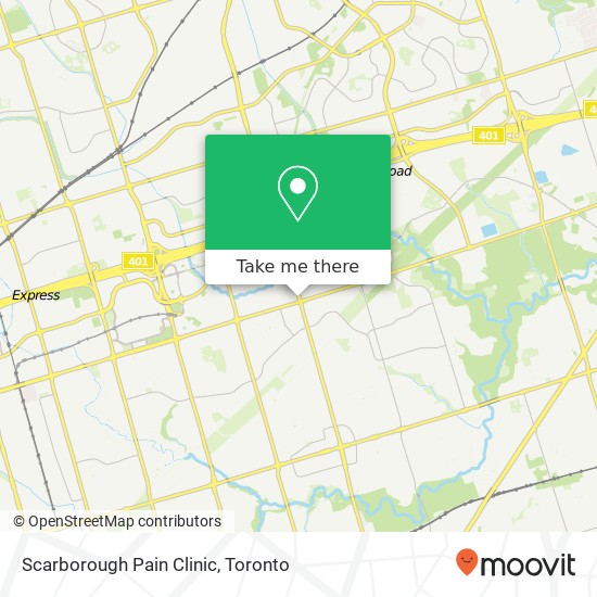 Scarborough Pain Clinic map