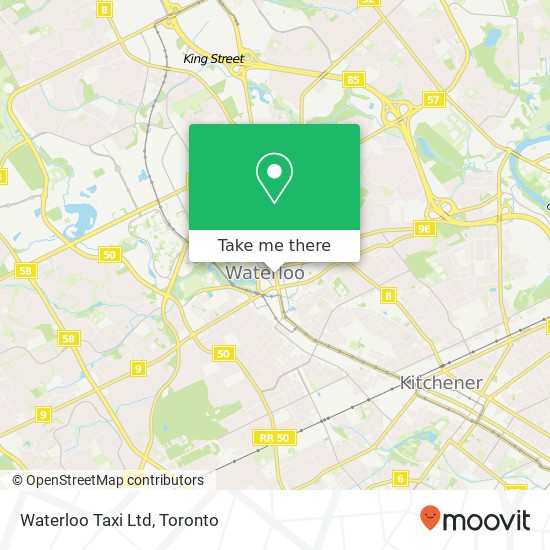 Waterloo Taxi Ltd map