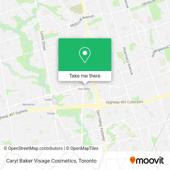Caryl Baker Visage Cosmetics map