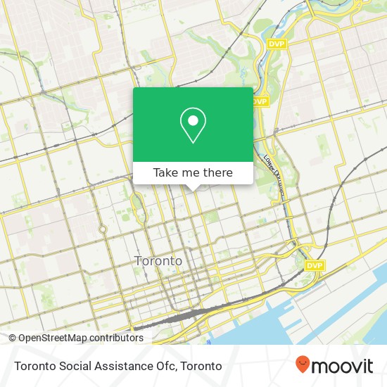 Toronto Social Assistance Ofc map