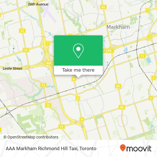 AAA Markham Richmond Hill Taxi plan