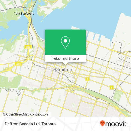 Daffron Canada Ltd map