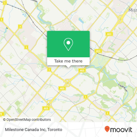 Milestone Canada Inc map