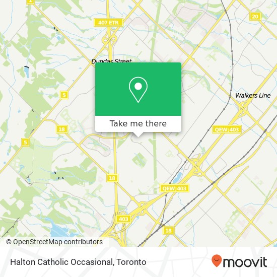 Halton Catholic Occasional map