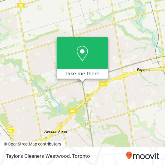 Taylor's Cleaners Westwood map