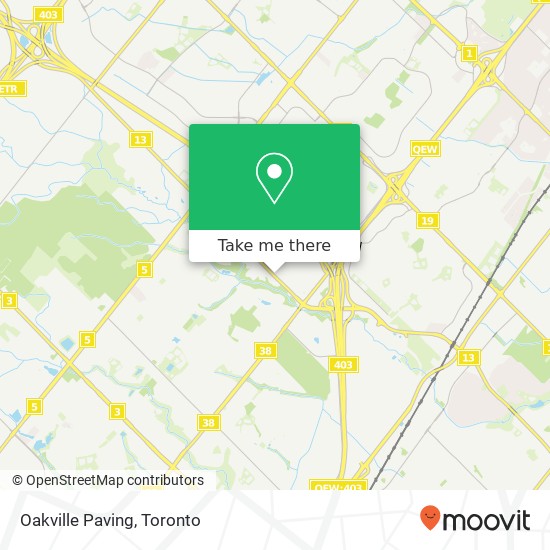 Oakville Paving map