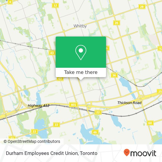 Durham Employees Credit Union map