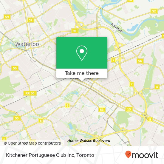 Kitchener Portuguese Club Inc map